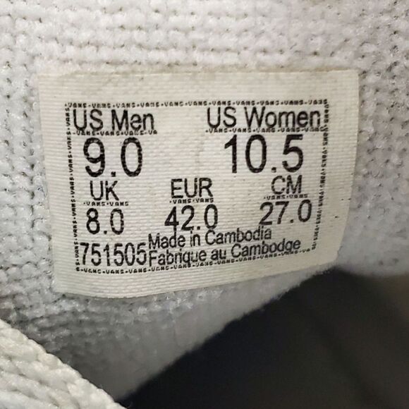 VANS Shoes OFF THE WALL Mens Size 9 Blue Suede Skateboarding High Top 751505 - Picture 12 of 12